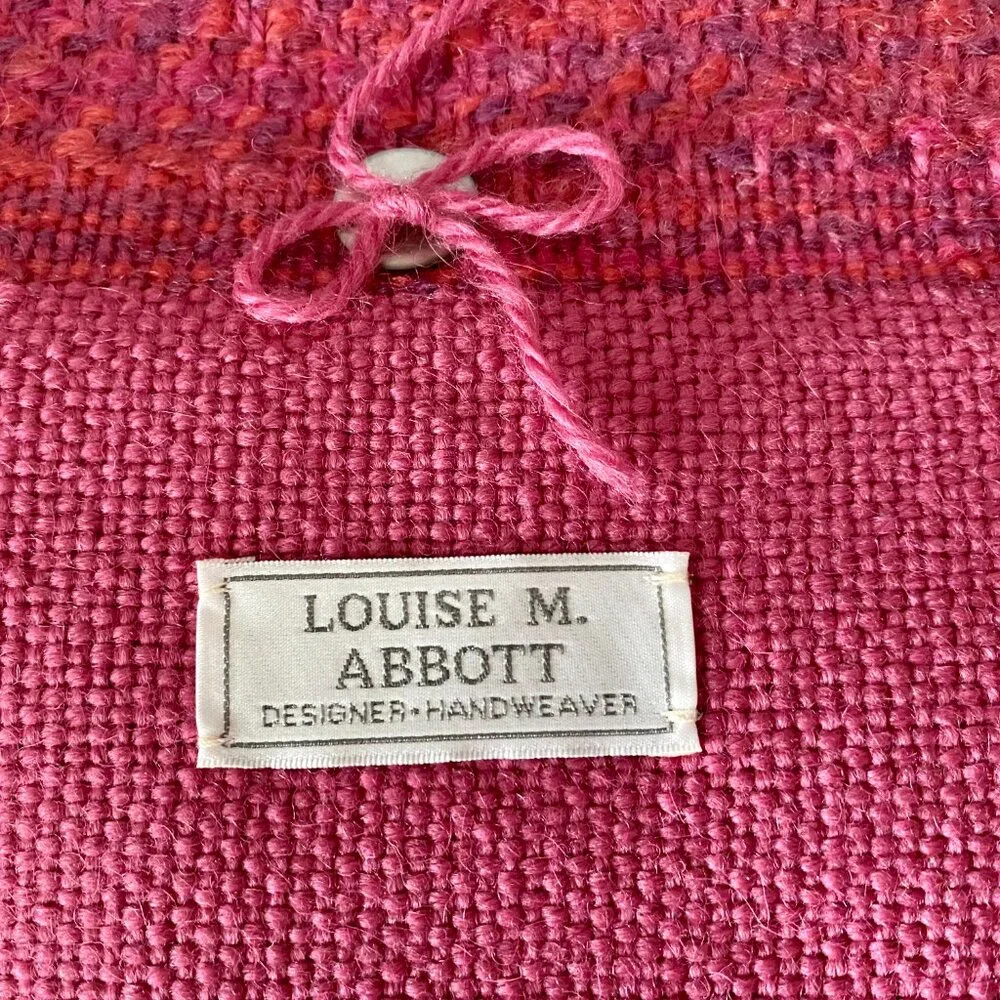 Louise Abbott Designer Handwoven Ski Gorpcore Sporty Wool Pocket Scarf 63